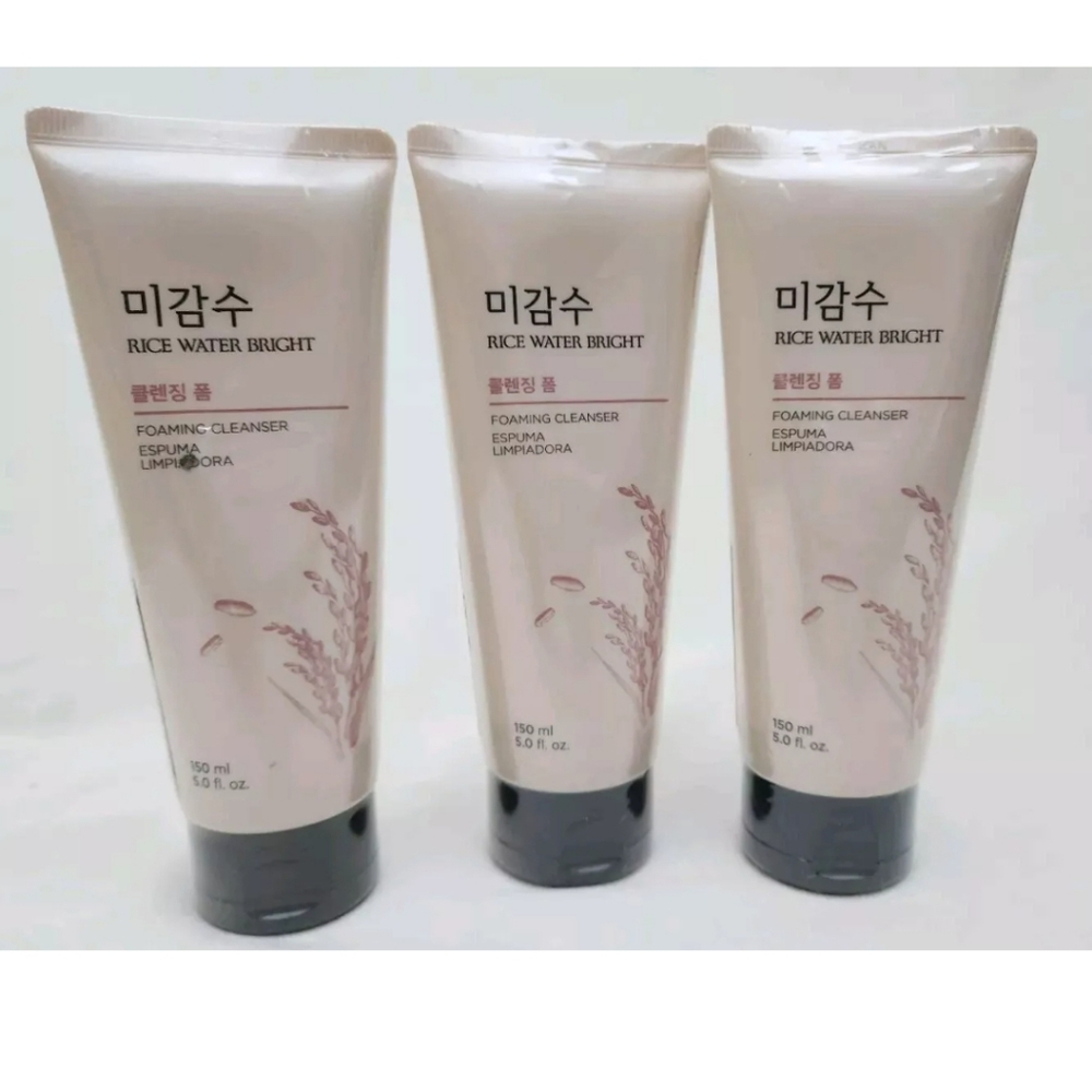 Lot Of 3 The Face Shop Rice Water Bright Foaming Cleanser 5 Fl OZ New Sealed